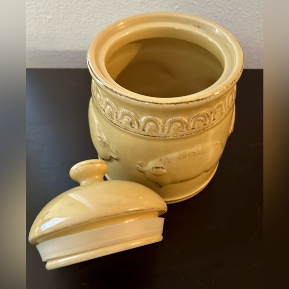 Sealed Vintage, canister with pigs. 7.5” with lid on. - Picture 4 of 10